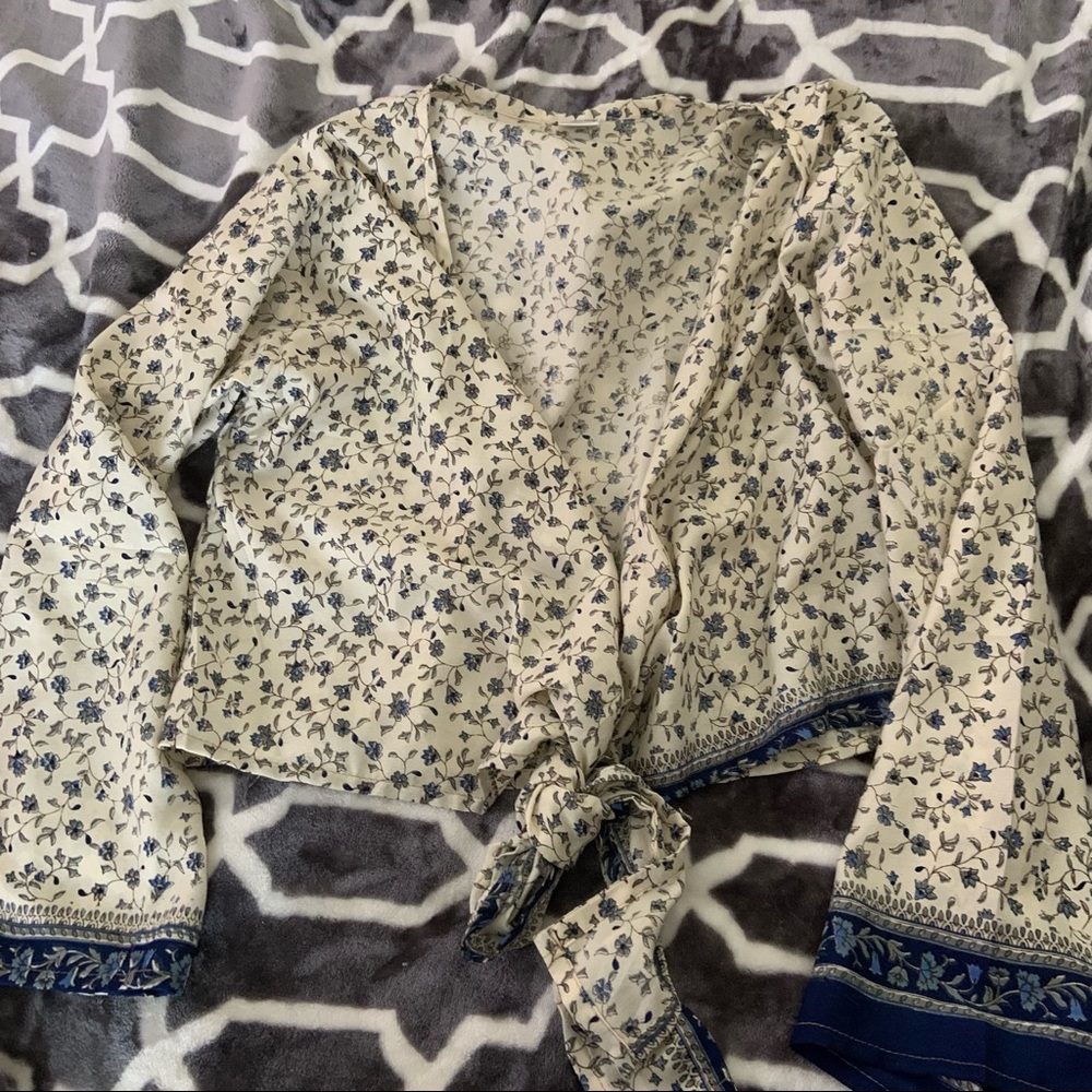 Boho wrap around top